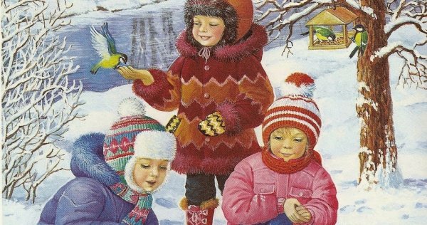 Зима рисунок