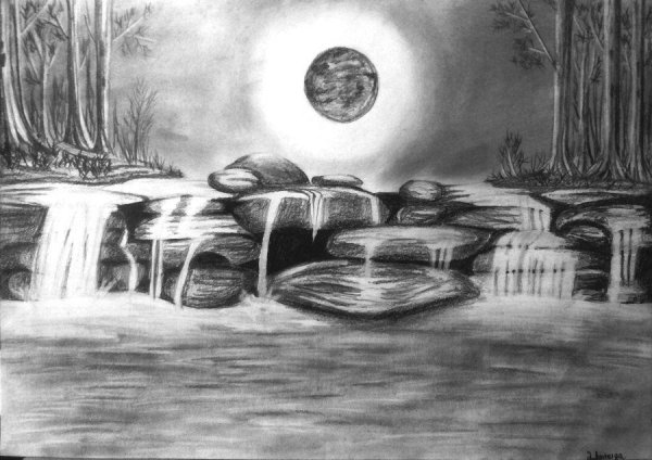 Рисунки карандашом природа