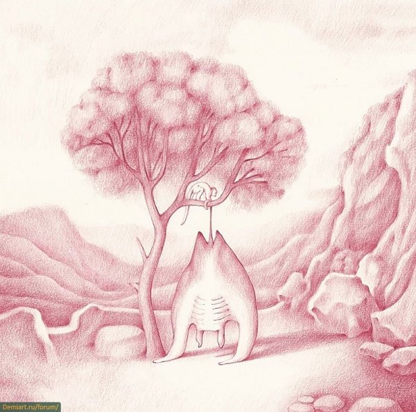 Пейзажи природы карандашом