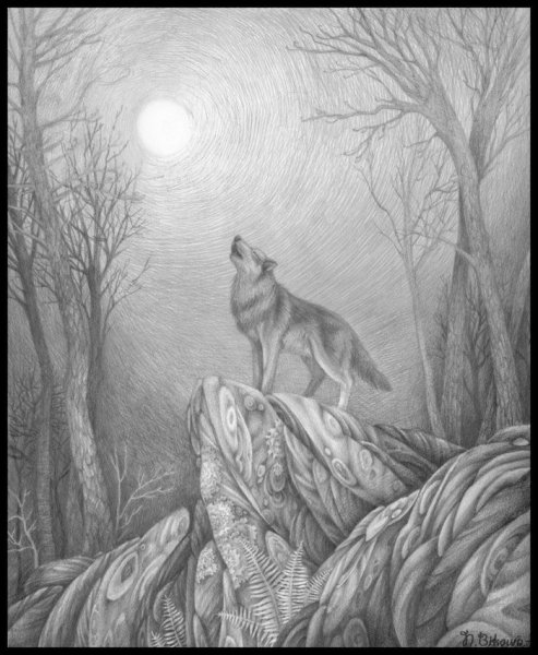 Пейзаж карандашом легкий