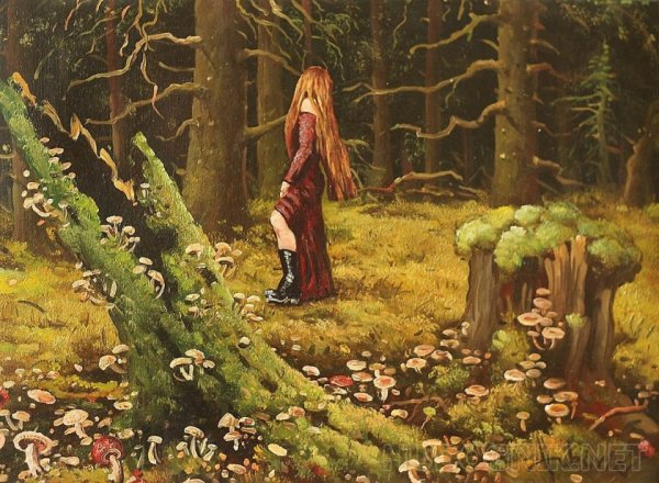 Девушка в белом платье с фонарем