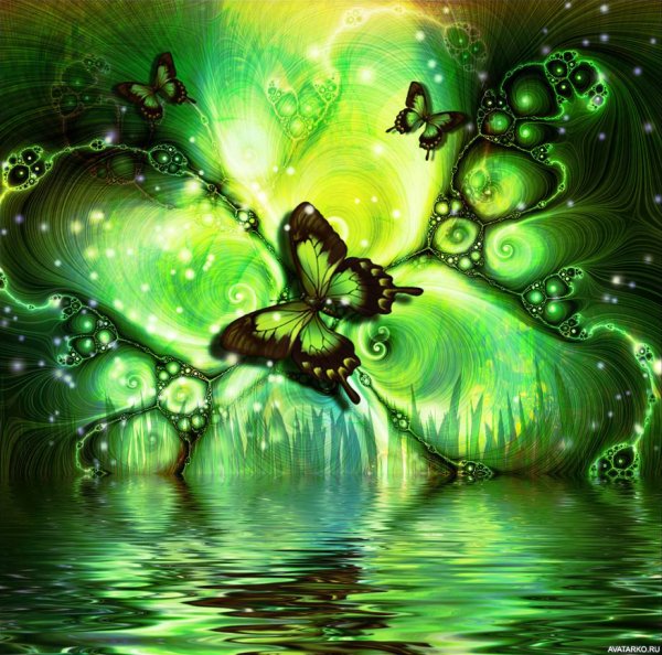 Картина в зеленых тонах