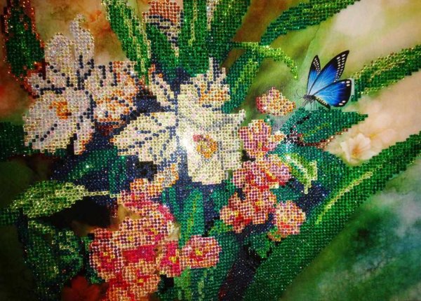 Вышивка стразами