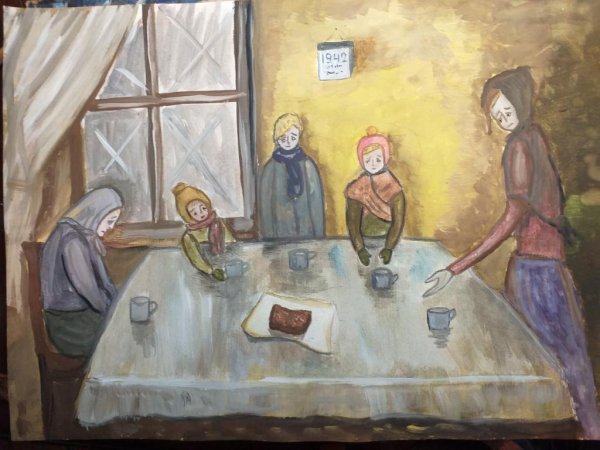 Картина блокадный хлеб Ленинграда