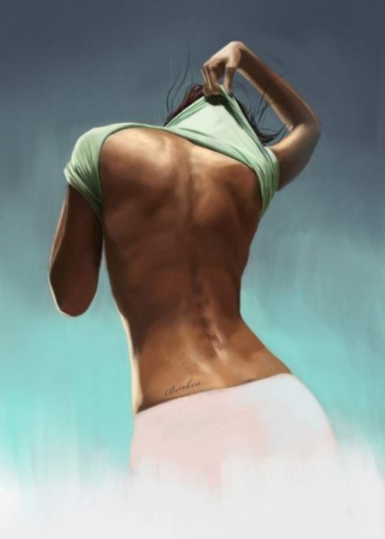 Красивое женское тело арт