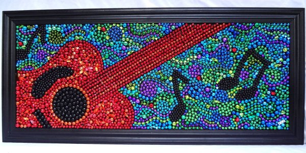 Мозаика из пуговиц и бисера