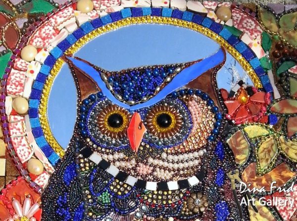 Сова из мозаики