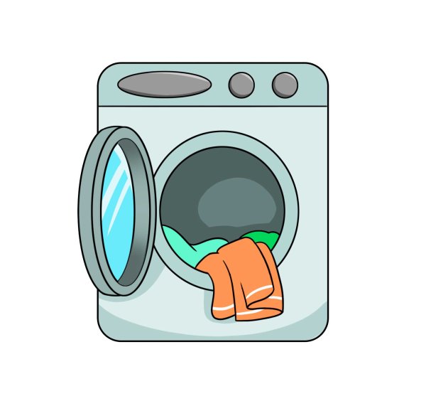 Стиральная машинка мультяшная