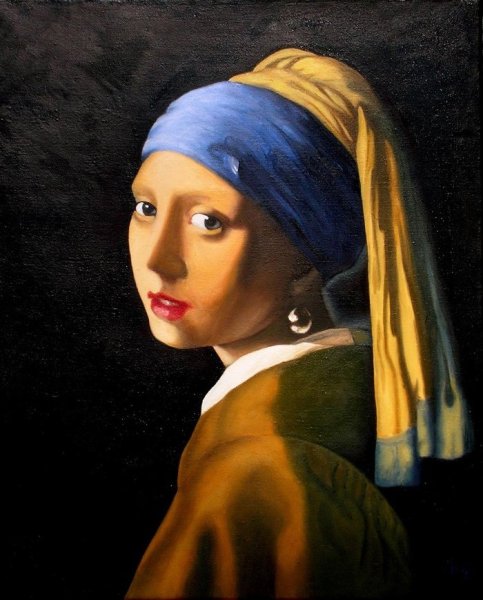 Ян Вермер девушка с жимчудной чередкой