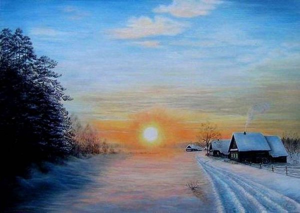 Художник Александр Щепалин зима
