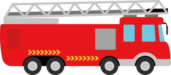 Пожарная машина вид сбоку вектор