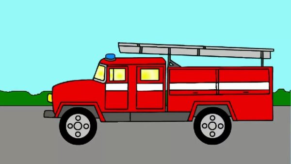 Пожарная машина для дошкольников