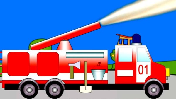 Пожарная машина для дошкольников