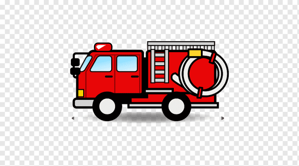 Пожарный автомобиль без фона