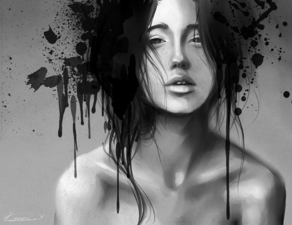 Красивая девушка арт