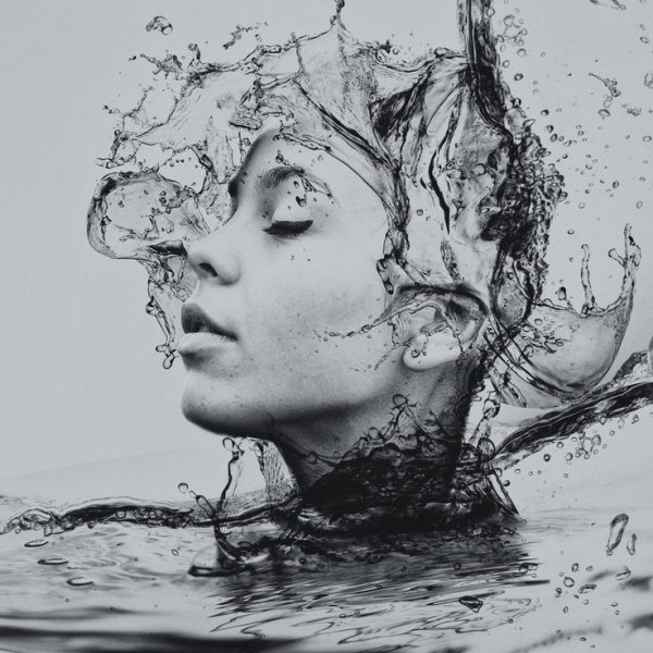 Черно белая картина девушка