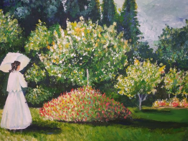 Клод Моне дама в саду сент-адресс