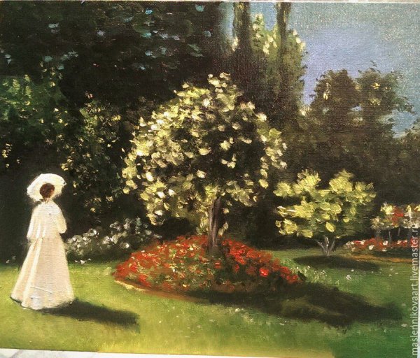 Клод Моне дама в саду сент-адресс