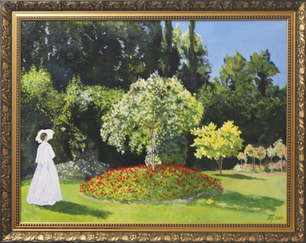 Клод Моне дама в саду сент-адресс