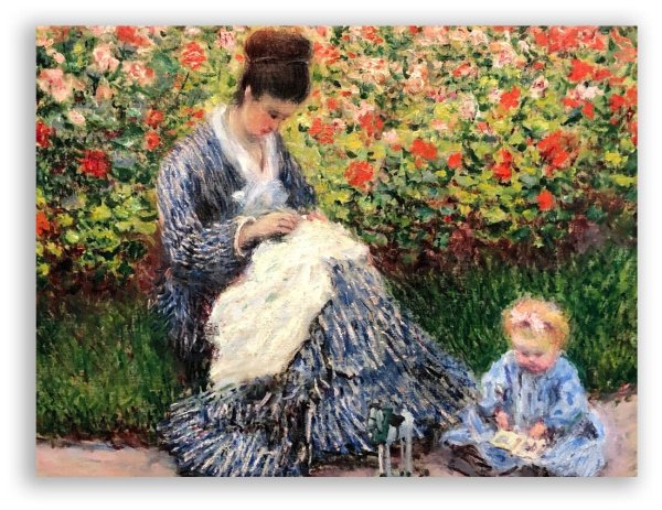 Клод Моне дама в саду