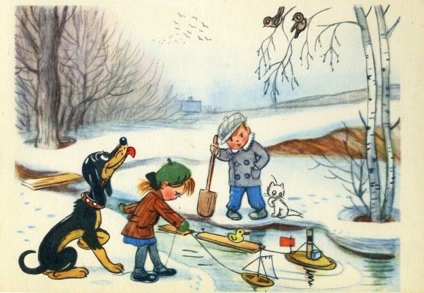 Весенний пейзаж для детей