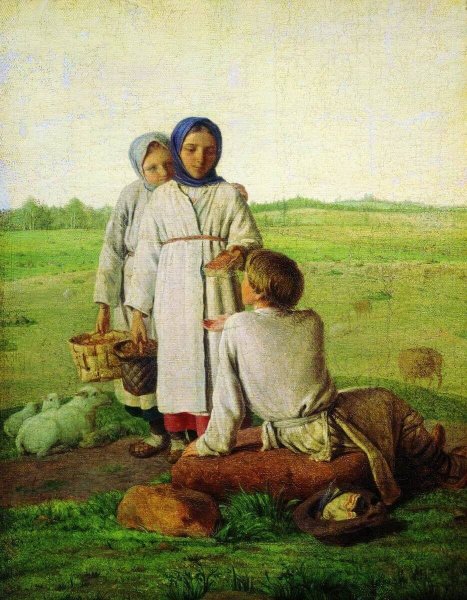 Венецианов крестьянские дети в поле