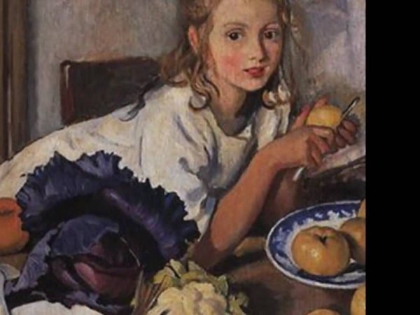 Зинаида Серебрякова Катя с натюрмортом