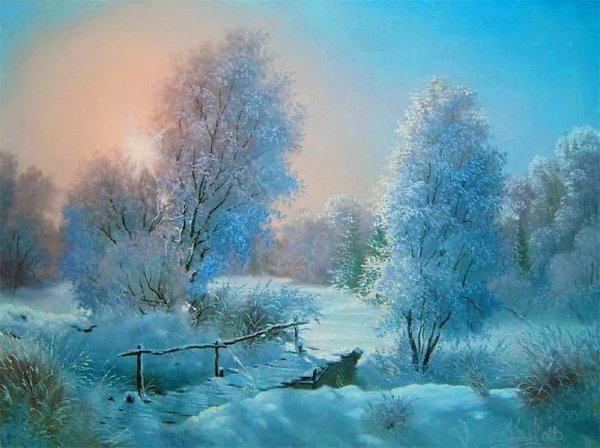 Художник Владимир Воробьев. Зимние пейзажи