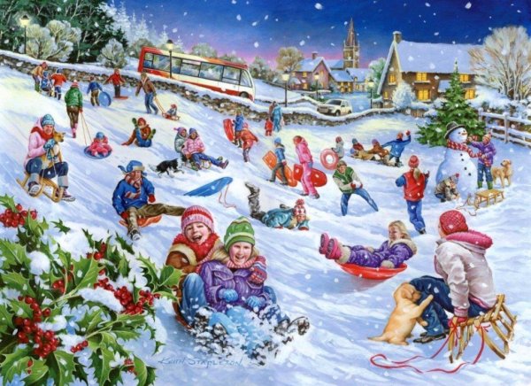 Картина зима для детей