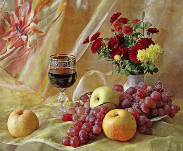 Красивый натюрморт с фруктами