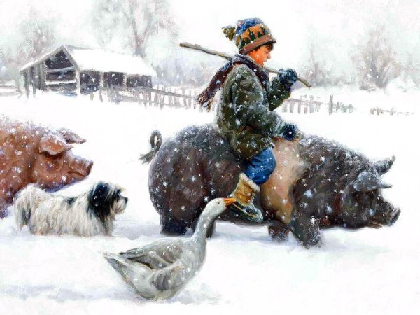 Художник Роберт Дункан Robert Duncan зима