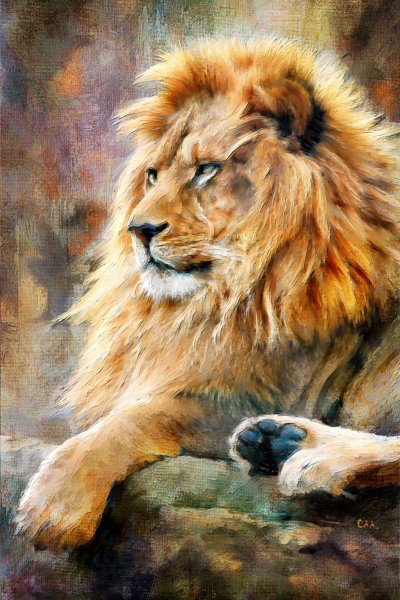 Лев маслом