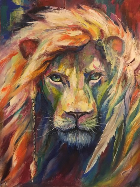 Лев мастихином