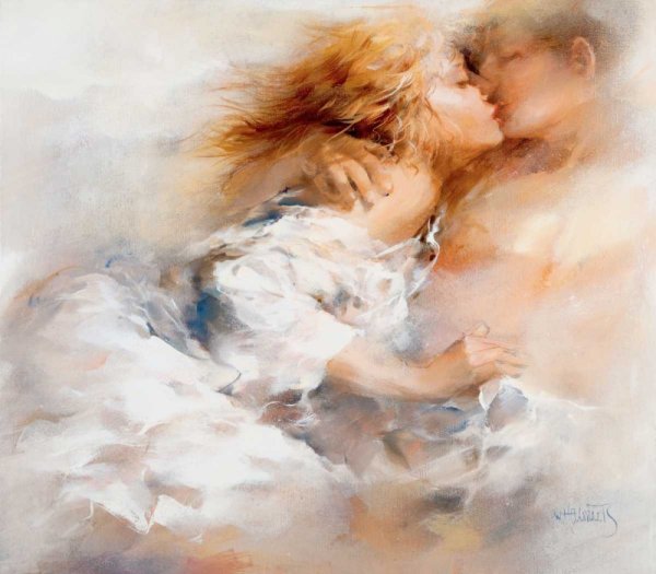 Художник Willem Haenraets картины влюбленные