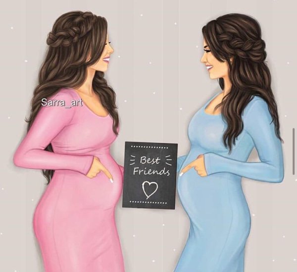Беременные девушки иллюстрация