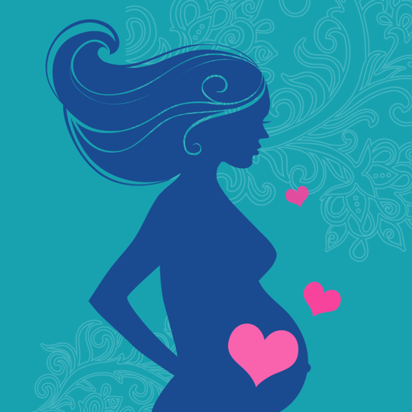 Рисунок беременной девушки