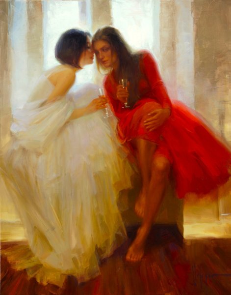 Волегов Владимир художник картины две девушки