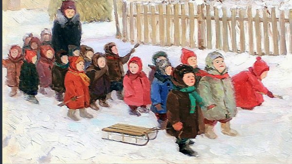 Детский сад в живописи СССР