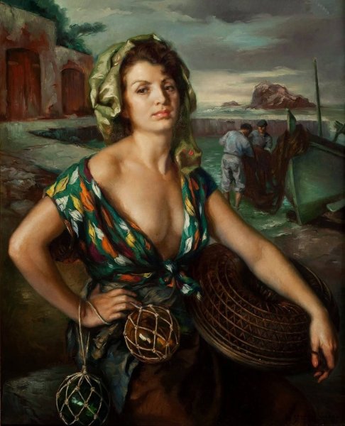 Алексей Венецианов девушка в платке