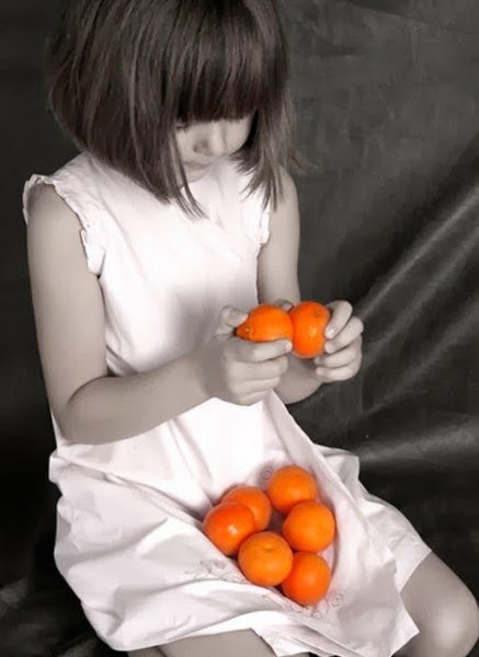 Фотосессия с мандаринами