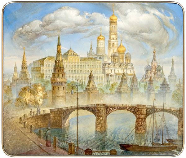 Федоскинская миниатюра Кремль