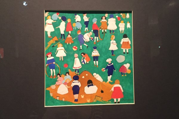 Казимир Малевич «отдых. Общество в цилиндрах» (1908)