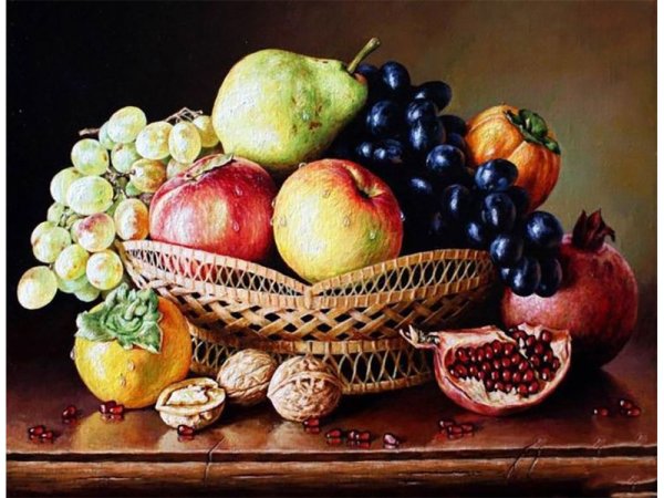 Алмазная мозаика натюрморт с фруктами