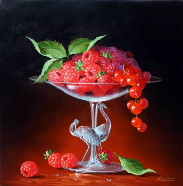 Художница Ludivine Corominas .цветы.