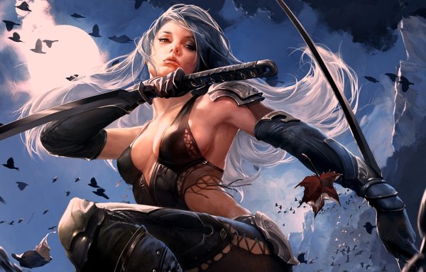 Фэнтези девушка с мечом