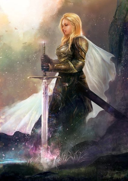 Белокурая воительница