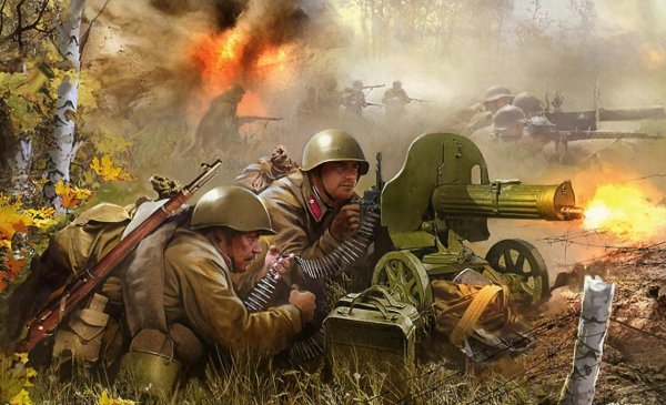 Советские пулемётчики модель 1 72