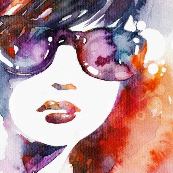 Девушка в очках рисунок