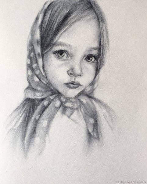 Портрет ребенка карандашом