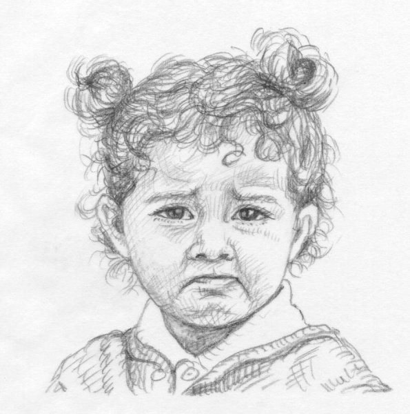 Портрет ребёнка набросок